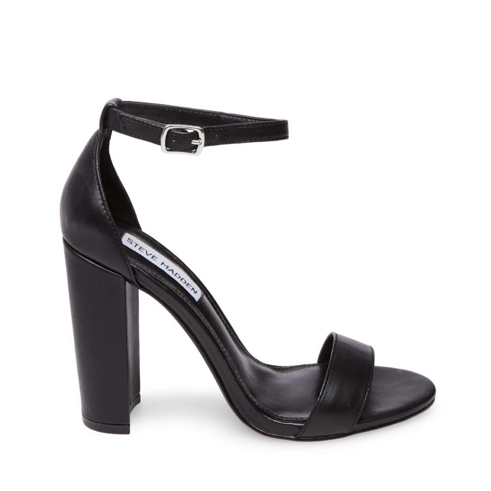 Steve Madden Carrson Black Leather Heel
